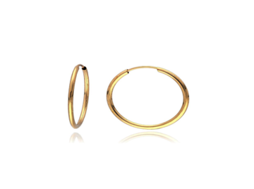 Žluté zlato drátové kruhy 20mm